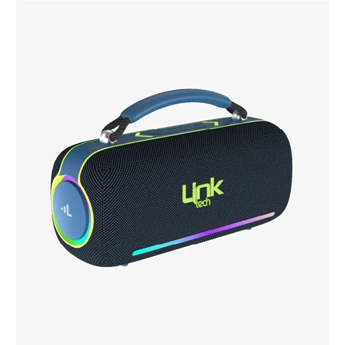 Linktech LPS-M418 M418 Premium IPX6 60W LED Işıklı Bluetooth Hoparlör Mavi
