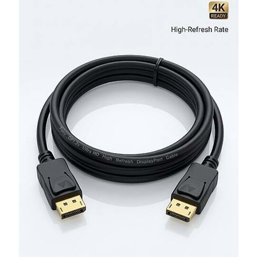 NBTech NB-3810 10 Metre DisplayPort 1.2 Kablo 4K 60Hz 1080p 240Hz Altın Uçlu