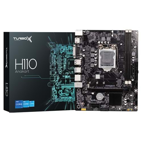 Turbox H110 D3 Intel H110 LGA1151 DDR3 USB 3.0 M.2 HDMI VGA mATX Anakart