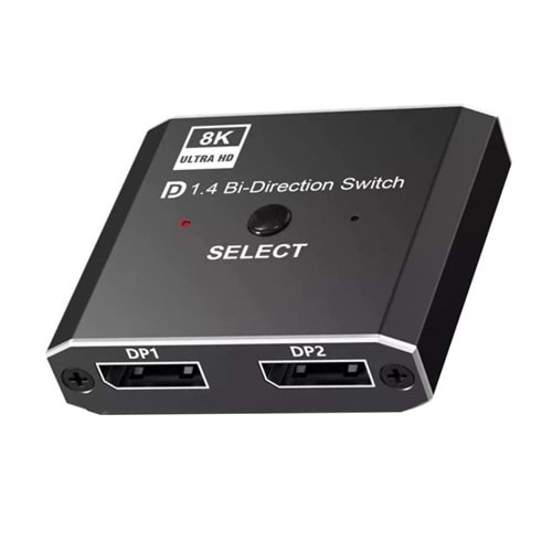 NBTech NB-4284 8K DisplayPort Kumandalı Çift Yönlü Çoklayıcı Switch Splitter (2 PC-1 Monitör)
