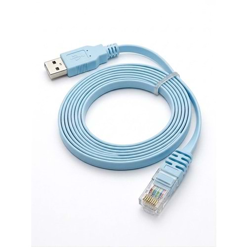 NBTech NB-5238 USB to RJ45 Console Yapılandırma Kablosu - Cisco, Huawei, HP ve Aruba Uyumlu Konsol Kablosu