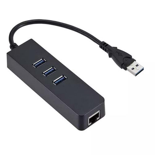 NBTech NB-U605 USB3.0 to Ethernet + 3x USB3.0 Çoklayıcı, USB3.0 Gigabit Ethernet Çevirici +USb Çoklayıcı, USB 3.0 Hub