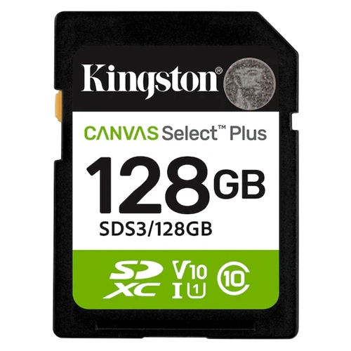 Kingston Canvas Select Plus 128GB Class 10 UHS-I U1 A1 V10 Hafıza Kartı
