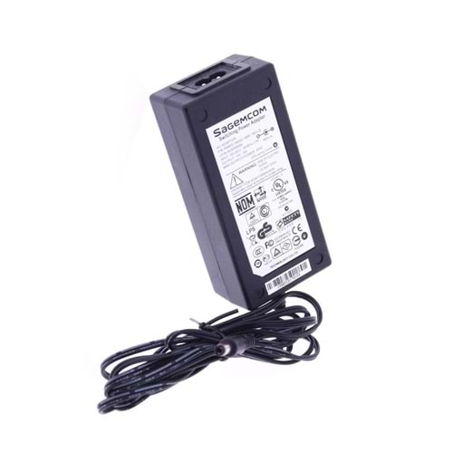 NBTech Sagemcom 12V 5A Adaptör, 5.5mm 2.5m Standart Uç Adaptör