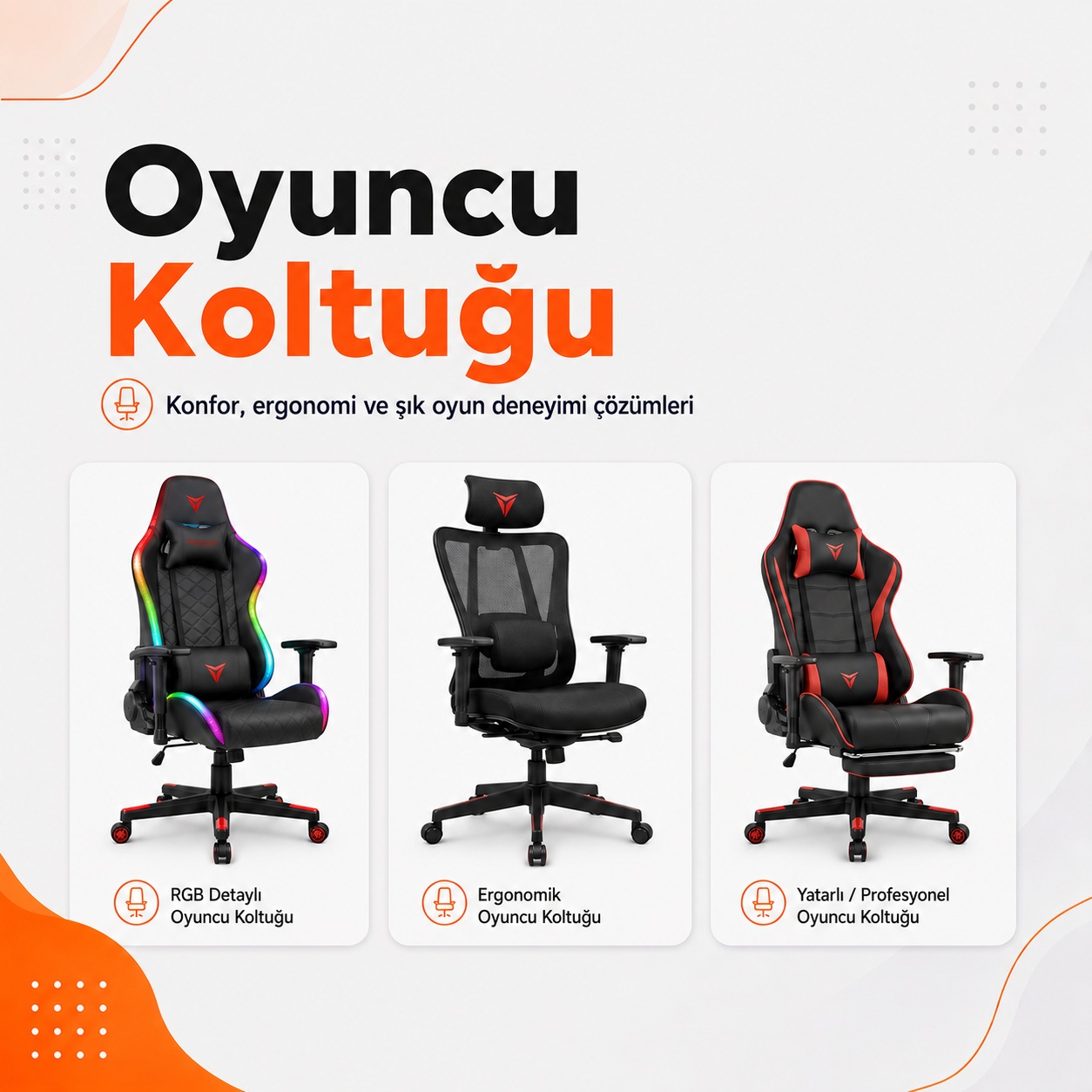 Oyuncu kulaklıkları, RGB kulaklık, kablolu ve kablosuz mikrofonlu kulaklık kategori görseli