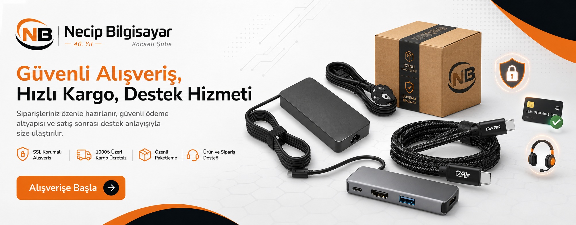 Kocaeli İzmit merkezli Necip Bilgisayar güvenilir teknoloji alışverişi hızlı kargo ve satış sonrası destek