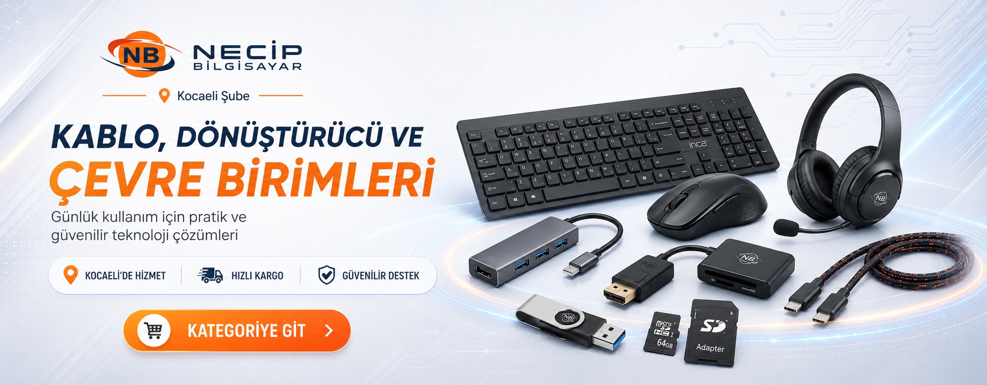 Necip Bilgisayar Kocaeli klavye mouse kulaklık webcam ve çevre birimleri görseli