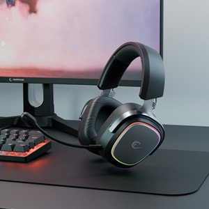 Rampage RETSU Siyah Kablosuz Bluetooth 2.4G RGB Gaming Oyuncu Kulaklığı