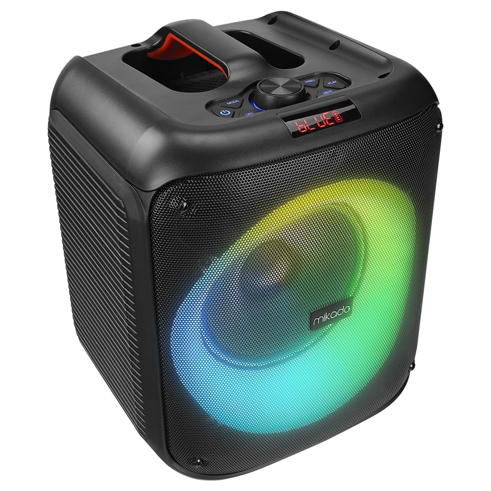 Mikado MD-BT51 BOMBIX 60W BT/USB/TF/TWS Led Işıklı Kafa Mikrofonlu Toplantı-Parti Hoparlörü Outlet
