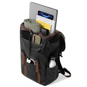 Tomtoc TA1S1D1 VintPack 16-17L Siyah Notebook Sırt Çantası