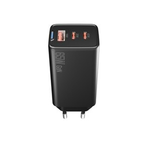 Hytech HY-XEG65 GaN 65W 2x USB-C + USB-A PD PPS QC Şarj Adaptörü