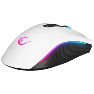 Rampage SMX-R44 V2 Makrolu Beyaz 12800 DPI RGB LED 80 Milyon Huano Switch Gaming Oyuncu Mouse