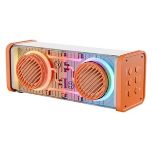 Mikado MD-56BT Turuncu Beyaz AUX + USB + Bluetooth Destekli 10W 1500mAh Taşınabilir Speaker
