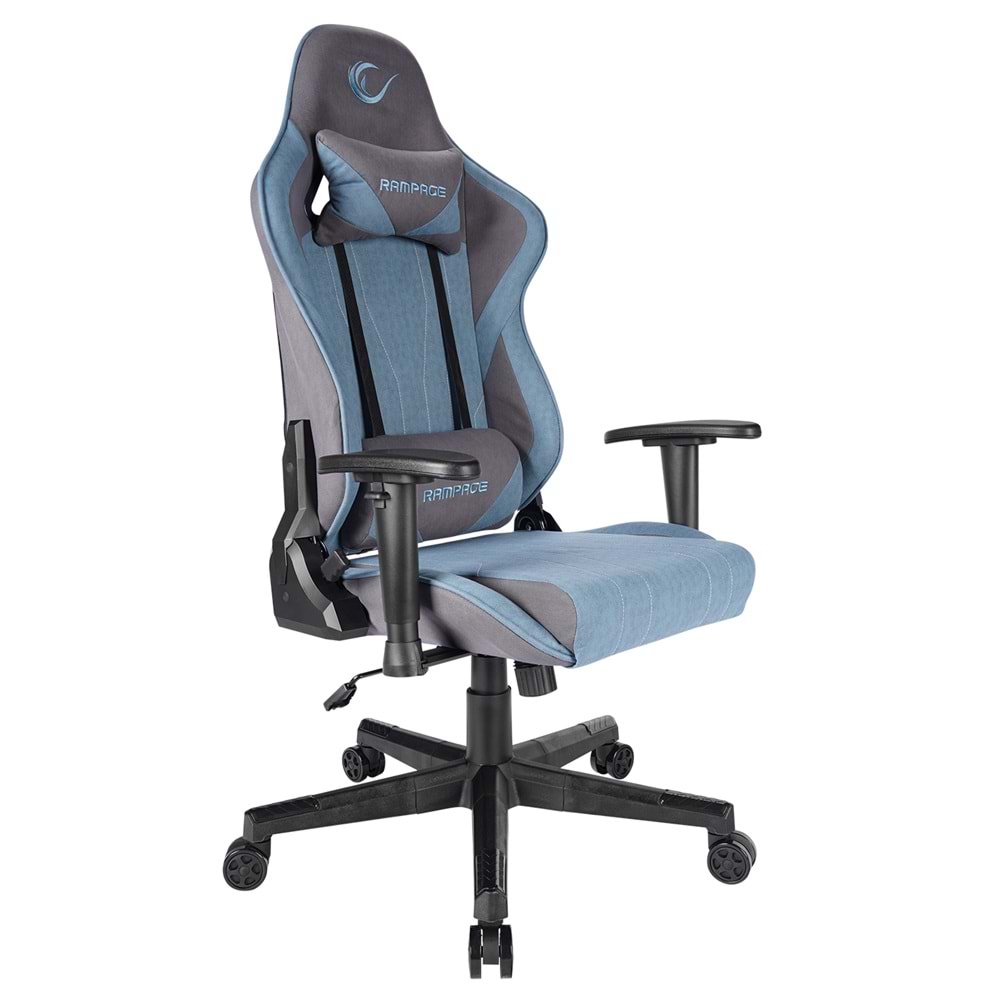 Rampage MC-8671 Ocean Mavi/Gri Kumaş Oyuncu Koltuğu OUTLET
