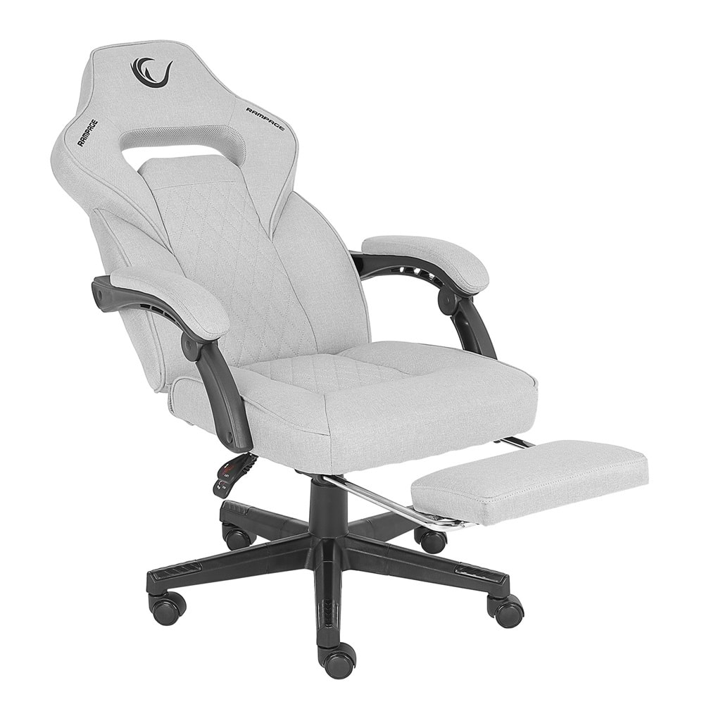 Rampage KL-R12 Lumos Terletmez Kumaş Gri Oyuncu Koltuğu Outlet