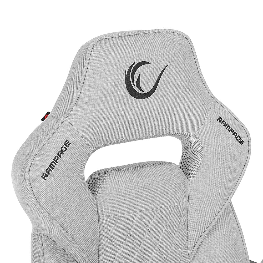 Rampage KL-R12 Lumos Terletmez Kumaş Gri Oyuncu Koltuğu Outlet