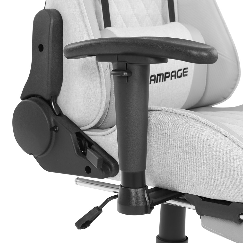 Rampage KL-R27 Elemental Ayak Dayama Terletmez Kumaş Gri/Karbon Gaming Oyuncu Koltuğu OUTLET