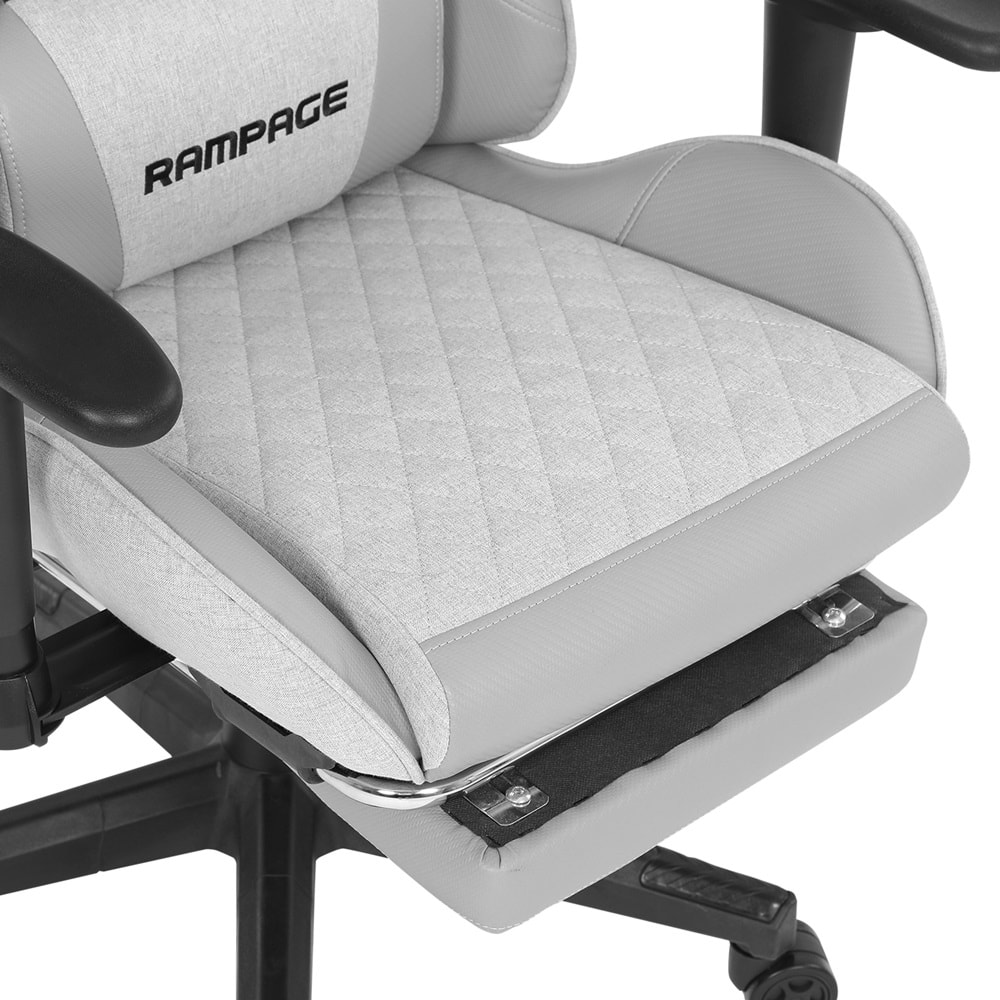 Rampage KL-R27 Elemental Ayak Dayama Terletmez Kumaş Gri/Karbon Gaming Oyuncu Koltuğu OUTLET
