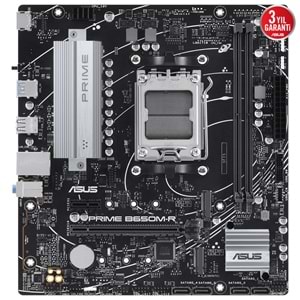 ASUS PRIME B650M-R AM5 DDR5 7200MHz OC HDMI USB 3.2 RGB Gigabit mATX Anakart
