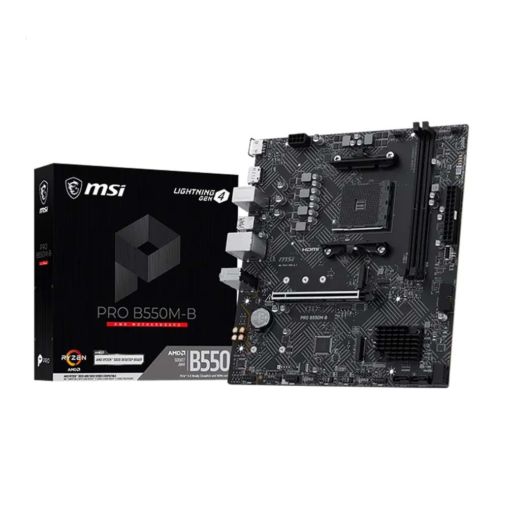 MSI PRO B550M-B AM4 DDR4 HDMI DisplayPort 2xM.2 USB 3.2 mATX Anakart