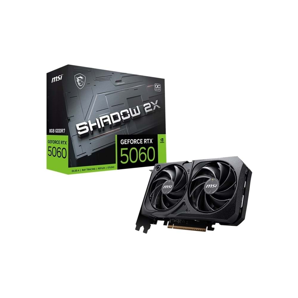 MSI GeForce RTX 5060 8GB Shadow 2X OC Max GDDR7 128Bit PCIe 5.0 Ekran Kartı