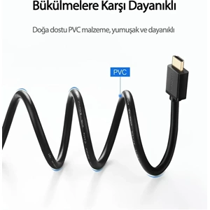 UGREEN HD104 2 Metre 4K HDMI 2.0 Yüksek Hızlı Ethernet HDMI Kablosu