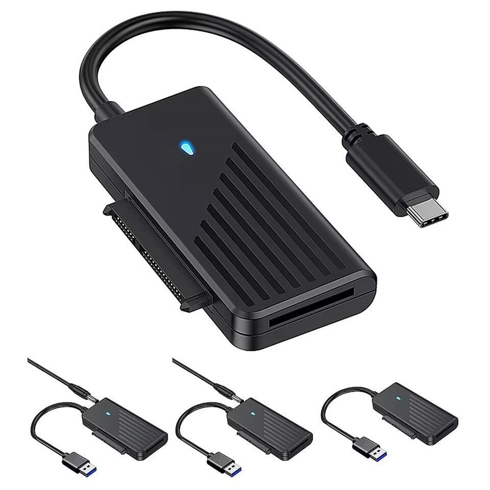 NBTech NB-2004 Type-C to SATA & M.2 NGFF Disk Okuyucu Adaptör Kablo 2.5” 3.5” HDD SSD Uyumlu