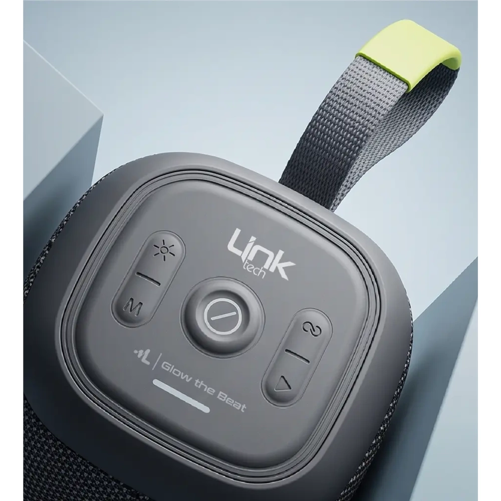 Linktech LBS-R118 R118 LED Işık Efektli IPX5 Sertifikalı Bluetooth Hoparlör Siyah