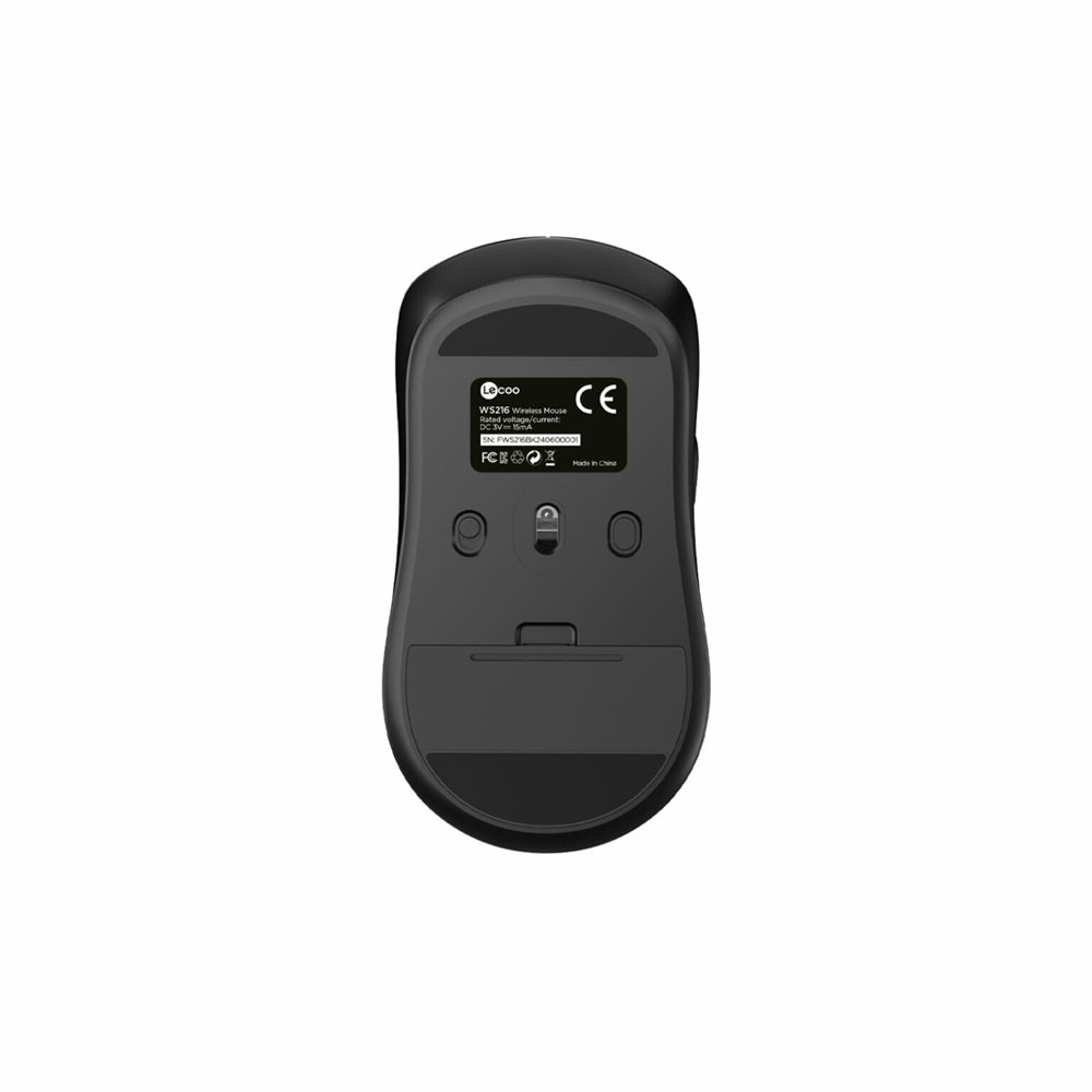 LECOO WS216 Kablosuz 1600 DPI 7 Tuşlu Optik Mouse Siyah 2.4G Bluetooth